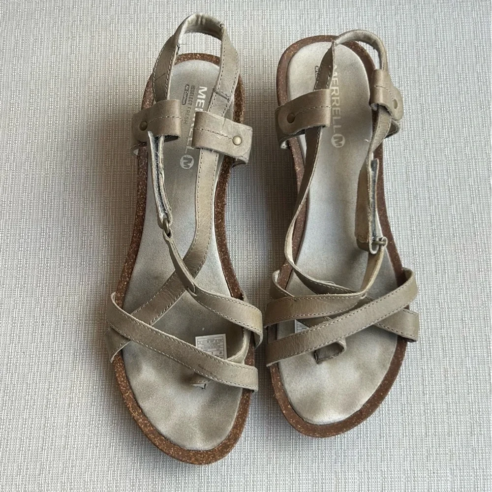 Merrell Women's Revalli Aura Tan Strappy Sandals, size 10 - Picture 2 of 6